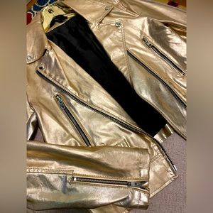 Forever 21 GOLDEN Faux Leather Jacket